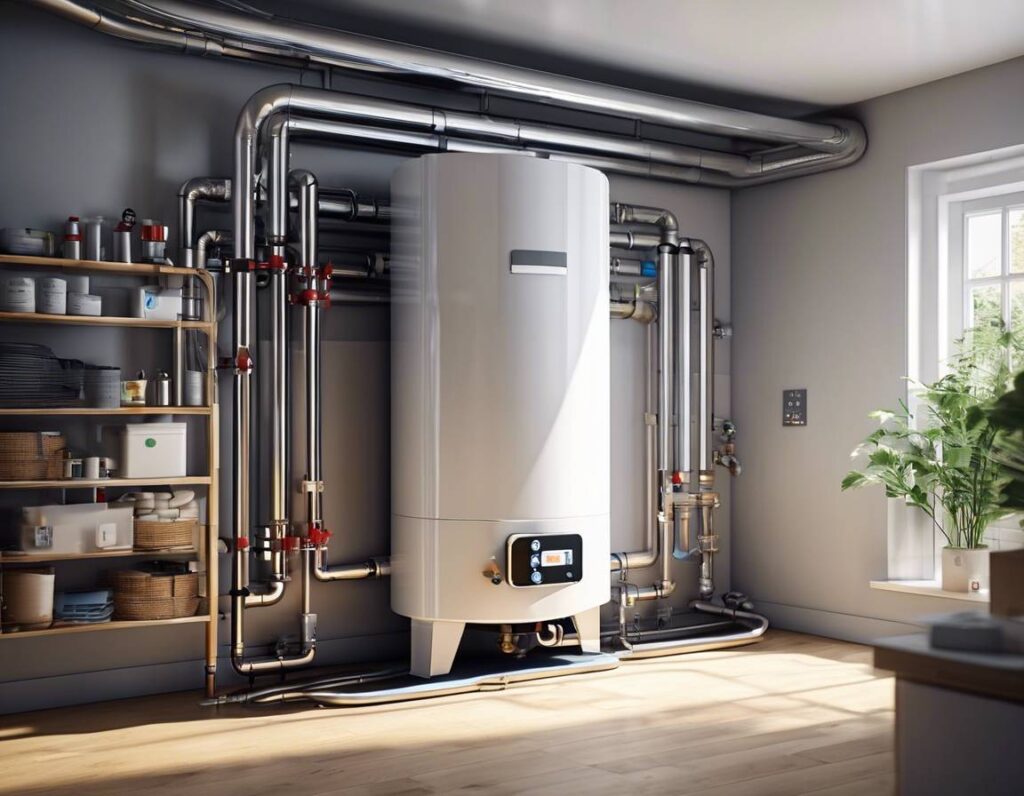 Jak wygląda schemat podłączenia kotła co z zaworem czterodrogowym?